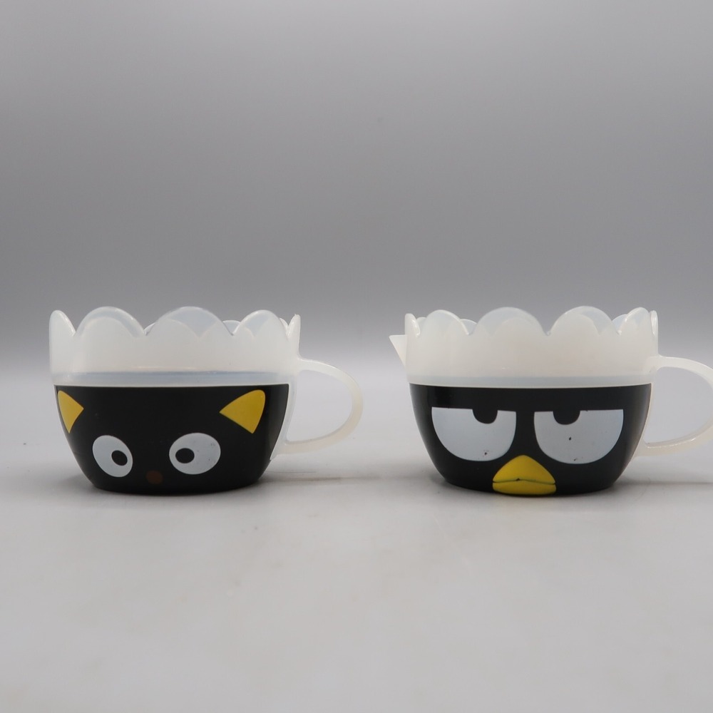 Sanrio Mcdonalds Badtz Maru 2x Plastic Tea Cup Toy‎ Kawaii Japan 2017